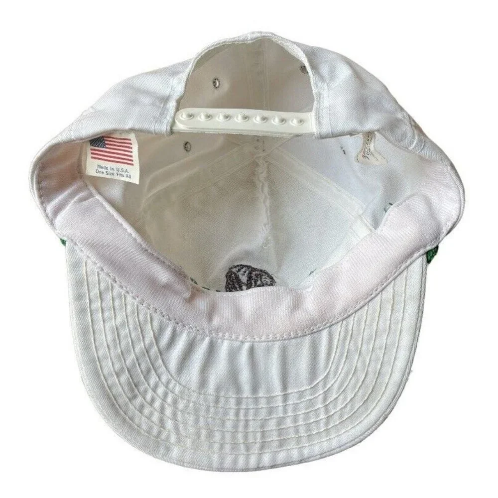 Rusty Wallace Kodiak Racing USA Made 1989 Snapback Hat Cap Men White